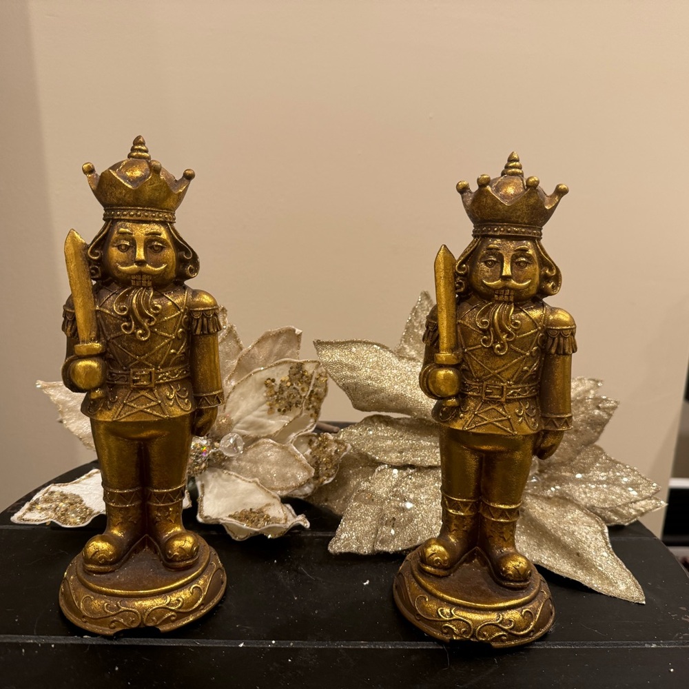 Gold Nutcracker Figurines